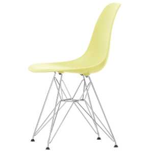 Vitra - Eames Plastic Side Chair DSR RE, verchromt / citron (Filzgleiter basic dark)