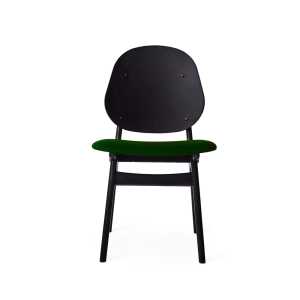 Warm Nordic Noble Stuhl Stoff moss green, Buchengestell schwarz lackiert