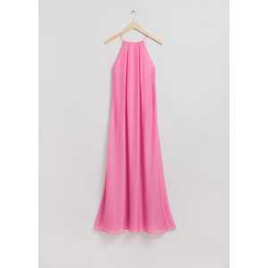 & Other Stories Neckholder-Kleid mit Trägern und Rückenausschnitt Rosa, Alltagskleider in Größe 44. Farbe: Pink