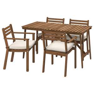 ASKHOLMEN Tisch+4 Armlehnstühle/außen