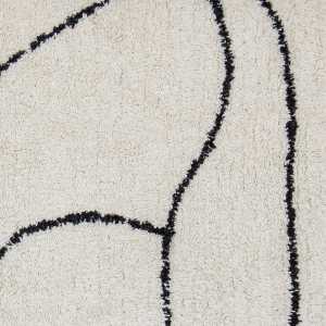 Bloomingville - Viga Teppich, 180 x 120 cm, weiß