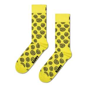 Gelbe Swirl Crew Socken
