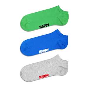 Graues 3er-Pack solide Low Socken