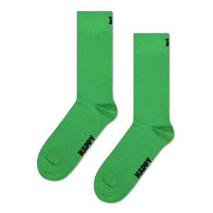 Green Solid Crew Sock