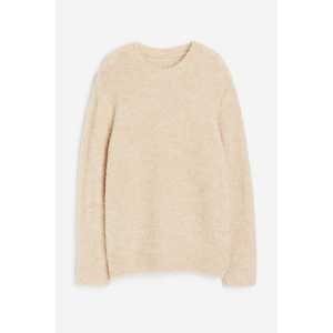 H&M Bouclé-Pullover in Regular Fit Hellbeige Größe XXL. Farbe: Light beige