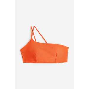 H&M Wattiertes One-Shoulder-Bikinitop Orange, Bikini-Oberteil in Größe 38. Farbe: Orange 008