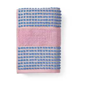 Juna Check Handtuch 50x100 cm Soft Pink-Blau