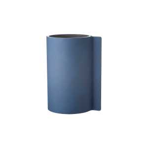 LindDNA - Block Vase S, Ø 7,5 x 15 cm, Nupo midnight blue / Glas