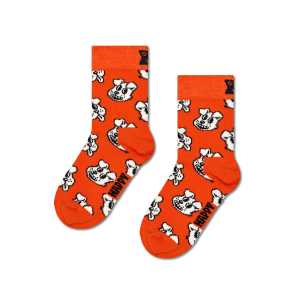 Orangefarbener Hund Crew Socken