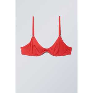Weekday Bügel-Bikinioberteil Rot, Bikini-Oberteil in Größe XS. Farbe: Red
