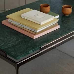 &Tradition - Sett Coffee Table LN12, Bianco Carrara / Chrom dunkel
