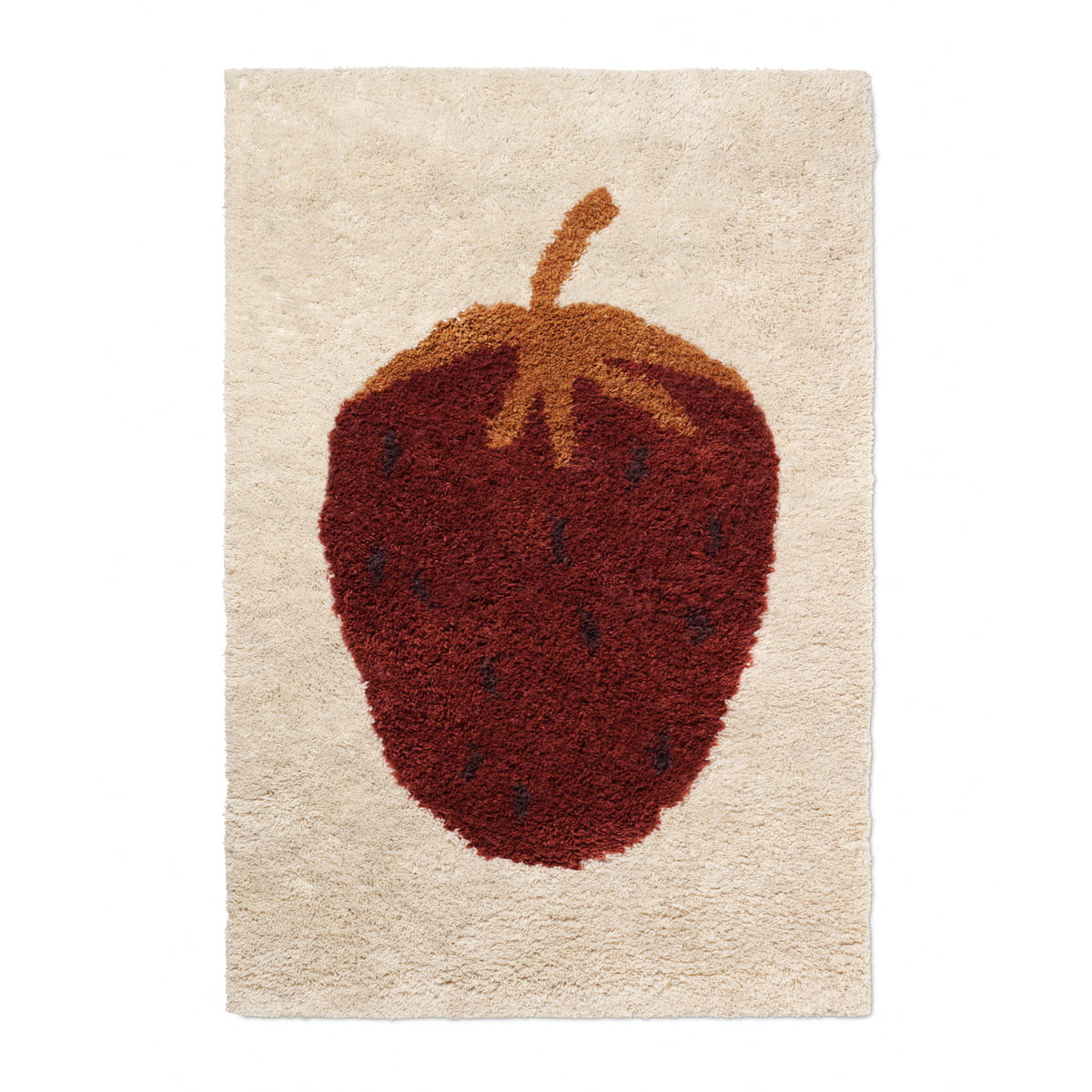 ferm LIVING - Fruiticana Teppich ""Erdbeere"""", 120 x 180 cm"