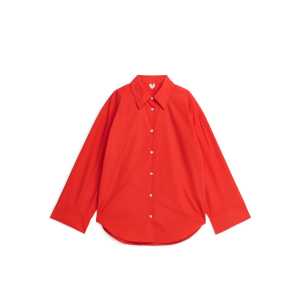 Arket Legeres Popeline-Hemd Rot, Freizeithemden in Größe 34. Farbe: Red