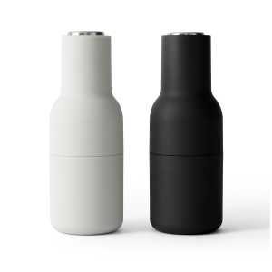 Audo Copenhagen Bottle Grinder Gewürzmühle 2er Pack Ash-carbon (Stahl Deckel)