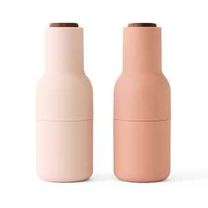 Audo Copenhagen Bottle Grinder Gewürzmühle 2er Pack Nudes (Walnuss Deckel)