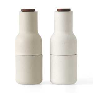 Audo Copenhagen Bottle Grinder Gewürzmühle Keramik 2er Pack Sand ( Walnussholzdeckel)