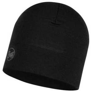 Buff Midweight Merino Hat Solid Black