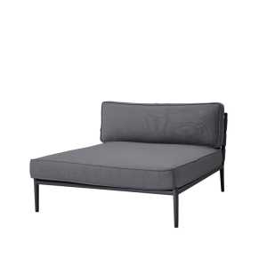 Cane-line Conic Modulsofa Cane-Line Airtouch Grey, Récamiere, inkl. Kissen