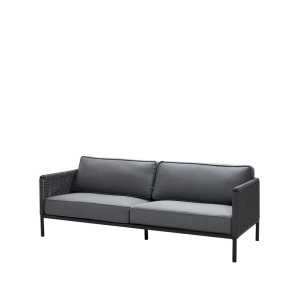 Cane-line Encore 3-Sitzer Sofa Cane-Line Airtouch Lava Grey/Dark Grey
