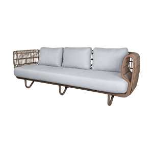 Cane-line Nest Sofa 3-Sitzer Weave Natural, Cane-Line Matt Light Grey