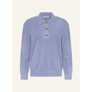 Cos Strick-Poloshirt Relaxed Fit blau