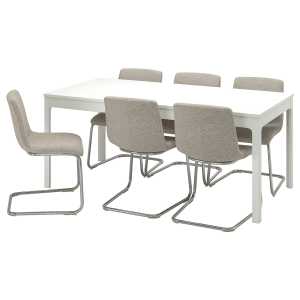 EKEDALEN / LUSTEBO Tisch und 6 Stühle