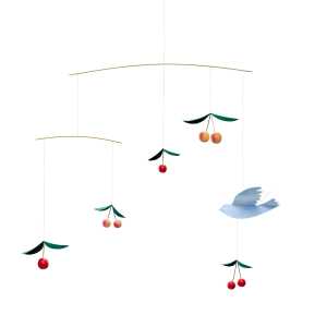 Flensted Mobiles - Cherry Dreams Mobile, Messing / Holz, mehrfarbig