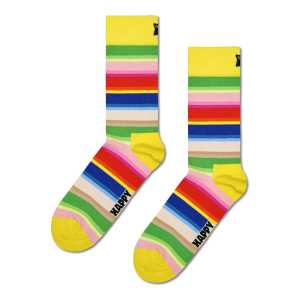 Gelbe Gradient Stripe Crew Socken