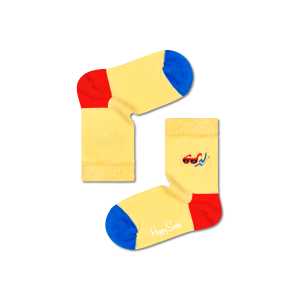 Gelbe Sonnige Tage Embroidery Kindersocken | Happy Socks