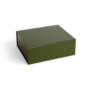 HAY Colour Storage M Box mit Deckel 29,5 x 35cm Olive