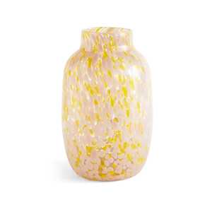 HAY Splash Round Vase L 30cm Light pink-yellow