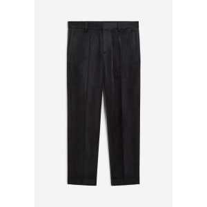 H&M Anzughose aus Samt Regular Fit Schwarz, Anzughosen in Größe 46. Farbe: Black