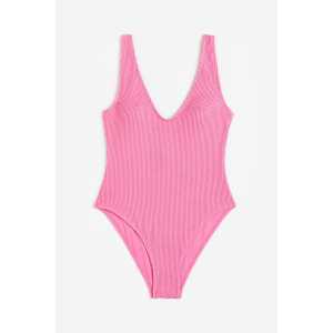 H&M Badeanzug High Leg Rosa, Badeanzüge in Größe 44. Farbe: Pink