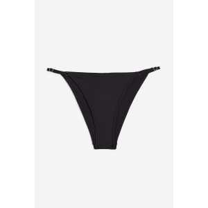 H&M Bikinihose Tanga Schwarz, Bikini-Unterteil in Größe 48. Farbe: Black