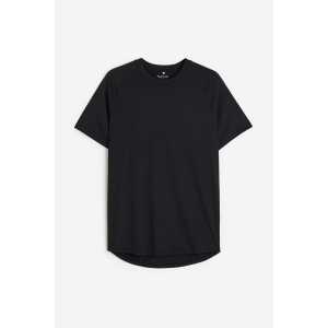 H&M Sportshirt Loose Fit Schwarz, Sport – T-Shirts in Größe XS. Farbe: Black