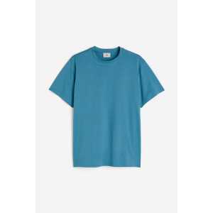 H&M T-Shirt aus Pima-Baumwolle Regular Fit Türkis in Größe XS. Farbe: Turquoise,