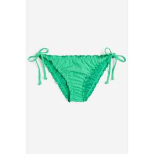 H&M Tie-Tanga Bikinihose Knallgrün, Bikini-Unterteil in Größe 34. Farbe: Bright green