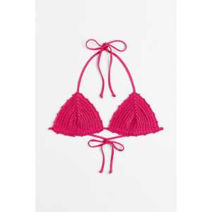 H&M Triangel-Bikinitop Cerise, Bikini-Oberteil in Größe XS/S