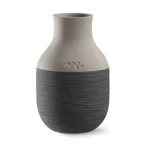 Kähler Omaggio Circulare Vase H12.5 cm Anthrazitgrau
