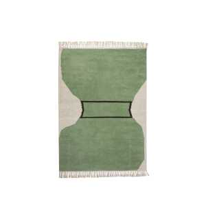 Kateha Silhouette flossa Teppich Dusty green, 170 x 240cm
