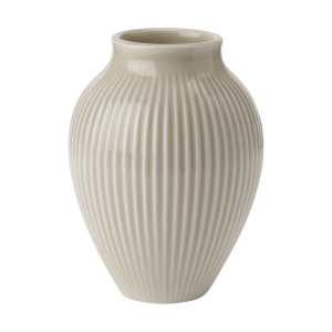 Knabstrup Keramik Knabstrup Vase geriffelt 12,5cm Ripple sand