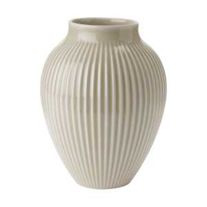 Knabstrup Keramik Knabstrup Vase geriffelt 20cm Ripple sand