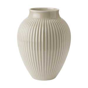 Knabstrup Keramik Knabstrup Vase geriffelt 27cm Ripple sand