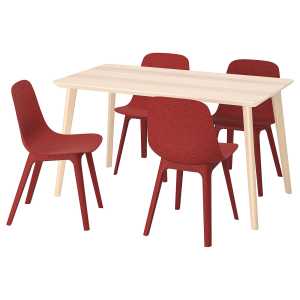 LISABO / ODGER Tisch und 4 Stühle