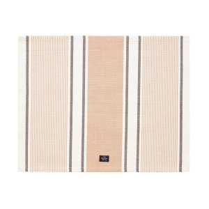 Lexington Striped Organic Cotton Tischset 40x50 cm Beige