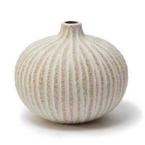 Lindform Bari Vase Stonestripe brown medium rough, M