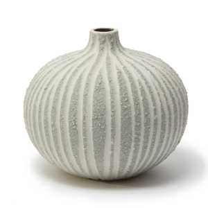 Lindform Bari Vase Stonestripe light grey rough, M