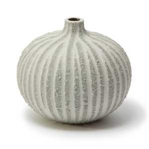 Lindform Bari Vase Stonestripe light grey rough, S