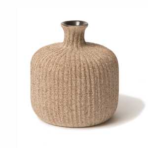 Lindform Bottle Vase Sand medium stripe, small