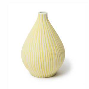 Lindform Kobe Vase Yellow stripe